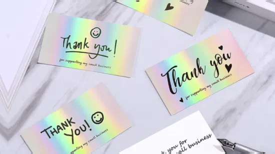 Tarjeta de felicitación empresarial personalizada con logotipo, postal, tarjetas de agradecimiento de regalo