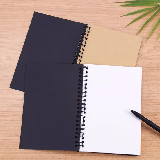 Cuaderno de bocetos de papel negro para dibujar