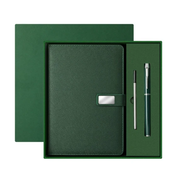 Kit de regalo corporativo Bolígrafo de cuero para cuaderno en juego para promoción